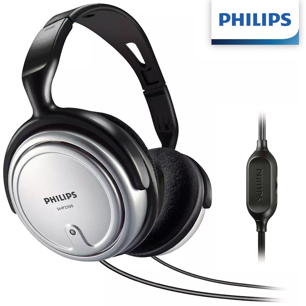 【Philips 飛利浦】頭戴式立體聲電視/電腦耳機 SHP2500 公司貨保固一年 （可搭配電吉他使用)